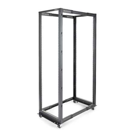 StarTech.com Server Rack a 4 Montanti 42U Open Frame, Armadio Rack di Rete 19" con Ruote, Rack Server per Apparecchi 4POSTRACK42