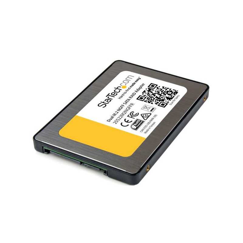 StarTech.com Adattatore SATA dual M.2 NGFF con RAID - 2x M.2 SSD a 2,5" SATA (6Gbps) 25S22M2NGFFR