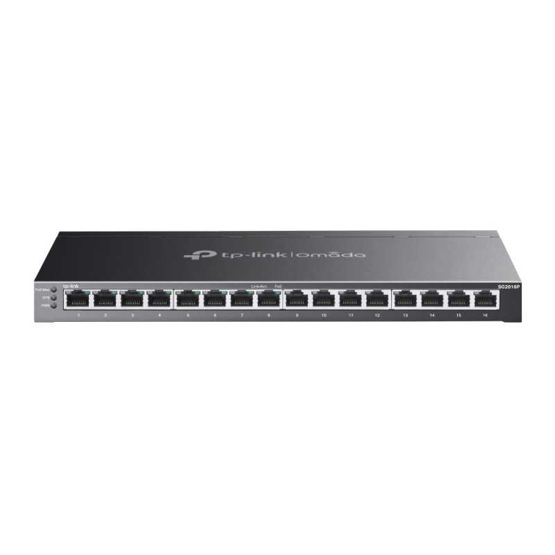 TP-Link Omada SG2016P switch di rete Gestito L2/L2+ Gigabit Ethernet (10/100/1000) Supporto Power over Ethernet (PoE) Nero TP-Link Omada SG2016P switch di rete Gestito L2/L2+ Gigabit Ethernet (10/100/1000) Supporto Power over Ethernet (PoE) Nero