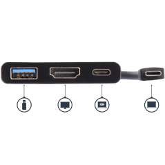 StarTech.com Adattatore multifunzione USB-C a HDMI 4K con fornitura di alimentazione e porta USB-A