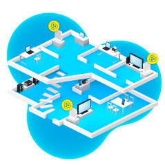 FRITZ!Repeater FRITZ!Mesh Set 4200 3-pack Edition Inter Ripetitore di rete 4200 Mbit s Rosso, Bianco