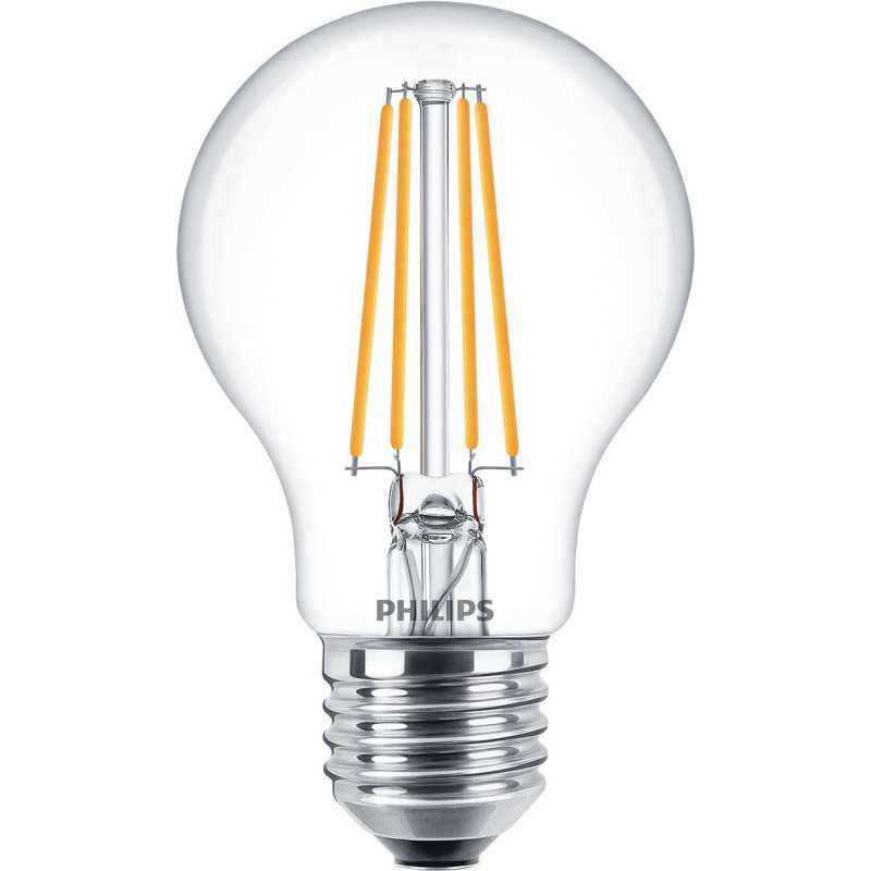 Philips Lampadina trasparente a filamento 60 W A60 E27 929001387395 Philips Lampadina trasparente a filamento 60 W A60 E27 929001387395