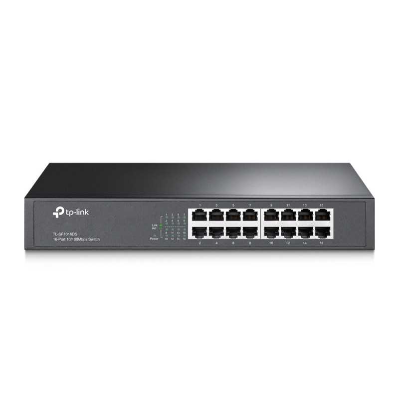 TP-Link TL-SF1016DS switch di rete Non gestito Fast Ethernet (10/100) 1U Nero TP-Link TL-SF1016DS switch di rete Non gestito Fast Ethernet (10/100) 1U Nero