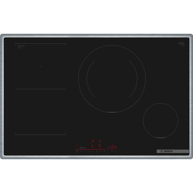 Bosch Serie 6 PVS845HB1E Piano cottura a induzione 80 cm Nero, con profili