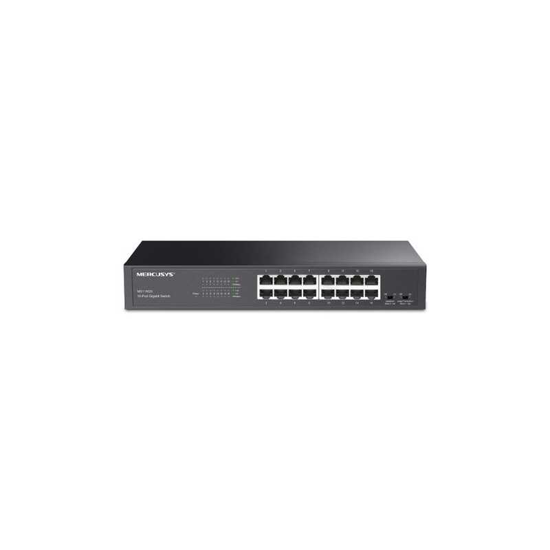 Switch Ethernet Mercusys MS116GS 16 Porte - Gigabit Ethernet, Fast Ethernet - 10/100/1000Base-T Switch Ethernet Mercusys MS116GS 16 Porte - Gigabit Ethernet, Fast Ethernet - 10/100/1000Base-T