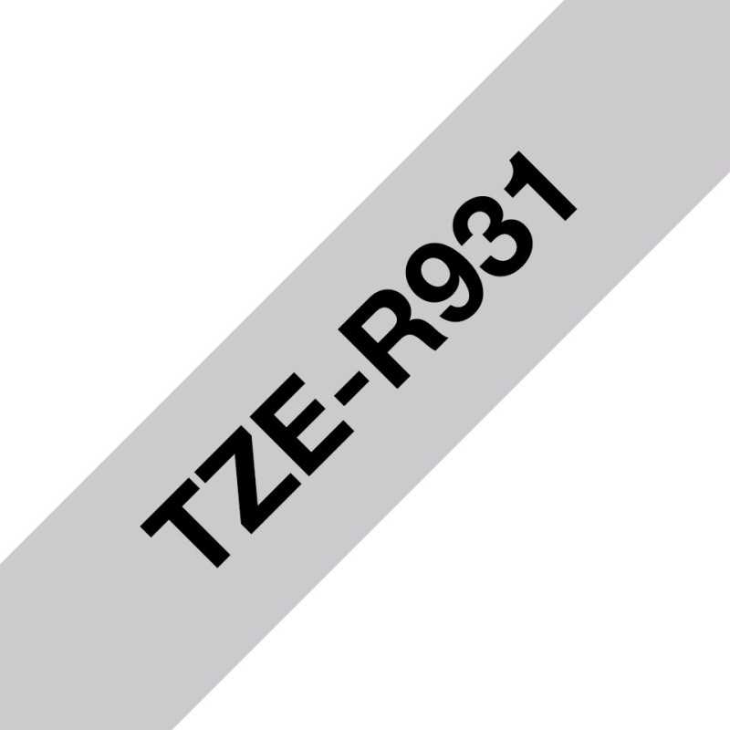 Brother TZE-R931 nastro per etichettatrice Nero su argento Brother TZE-R931 nastro per etichettatrice Nero su argento