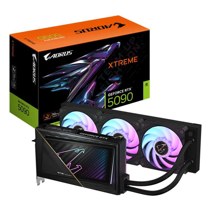 GIGABYTE AORUS GeForce RTX 5090 XTREME WATERFORCE 32G Scheda Grafica - 32 GB GDDR7, 512 bit, PCI-E 5.0, 2655 MHz Frequenza