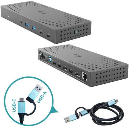 i-tec USB 3.0 / USB-C / Thunderbolt, 3x 4K Docking Station Gen 2 + Power Delivery 100W CATRIPLE4KDOCKPD2