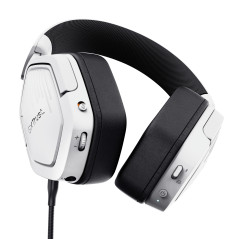 Trust GXT 493W Carus Auricolare Con cavo e senza cavo A Padiglione, Casco Gaming USB Type-C   USB Type-A Bluetooth Bianco