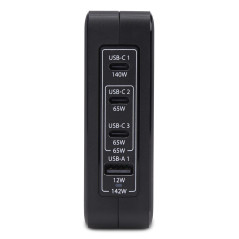 StarTech.com Caricatore USB-C da parete da 140W, 3x USB-C 1x USB-A, adattatore di alimentazione internazionale PD 3.1 GaN per