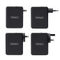StarTech.com Caricatore USB-C da parete da 140W, 3x USB-C/1x USB-A, adattatore di alimentazione internazionale PD 3.1 GaN per
