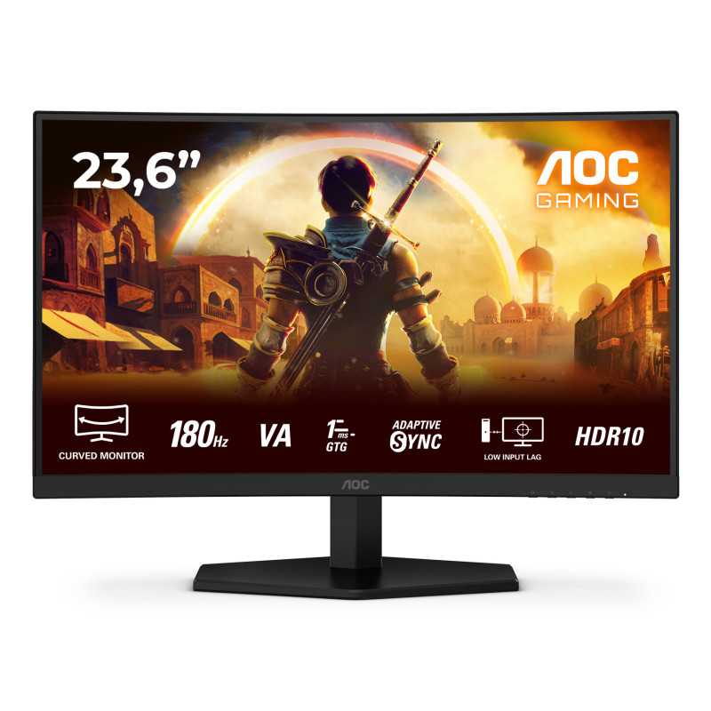 AOC G4 Monitor PC C24G42E 59,9 cm (23.6") 1920 x 1080 Pixel Full HD LED Nero, Rosso