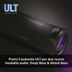 Sony ULT FIELD 7 - Speaker portatile wireless Bluetooth con ULT POWER SOUND, Ultimate Deep BASS, X Balanced Speaker, batteria