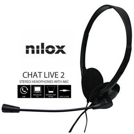 Nilox CHAT LIVE 2 Cuffie In-ear Musica e Chiamate Nero