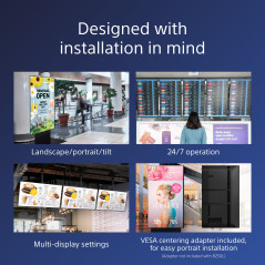 Sony FW-75BZ40L visualizzatore di messaggi Pannello piatto per segnaletica digitale 190,5 cm (75") LCD Wi-Fi 700 cd m² 4K Ultra