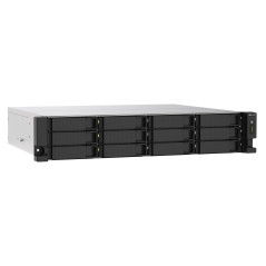 QNAP TS-1273AU-RP-8G server NAS e di archiviazione Armadio (2U) Ryzen Embedded V1500B 8 GB DDR4 0 TB QNAP QTS Alluminio, Nero