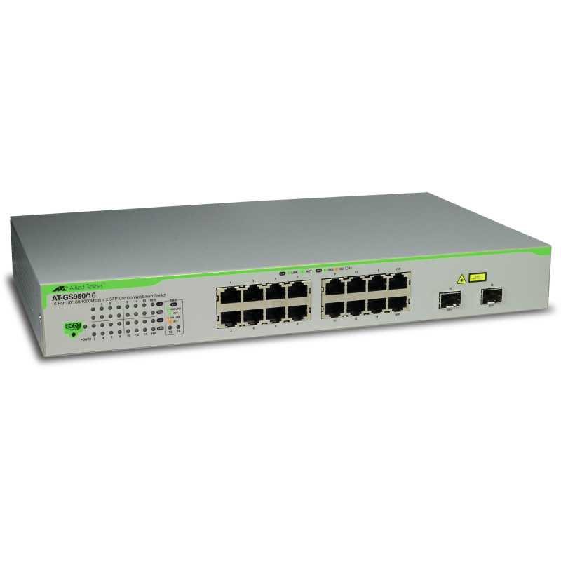 Allied Telesis AT-GS950/16-50 Gestito L2 Gigabit Ethernet (10/100/1000) 1U Bianco Allied Telesis AT-GS950/16-50 Gestito L2 Gigabit Ethernet (10/100/1000) 1U Bianco