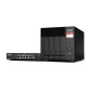 QNAP TS-473A + QSW-1105-5T Bundle Pack NAS Tower Ryzen Embedded V1500B 8 GB DDR4 0 TB QNAP Turbo System Nero TS-473A-SW5T
