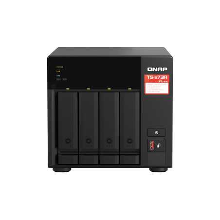 QNAP TS-473A + QSW-1105-5T Bundle Pack NAS Tower Ryzen Embedded V1500B 8 GB DDR4 0 TB QNAP Turbo System Nero TS-473A-SW5T