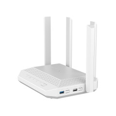 Keenetic Hero Router Wi-Fi 6 mesh AX3000 multi-Gigabit, 4 porte 1 Gigabit e 1 porta 2.5 Gigabit, porta combinata SFP, porte USB