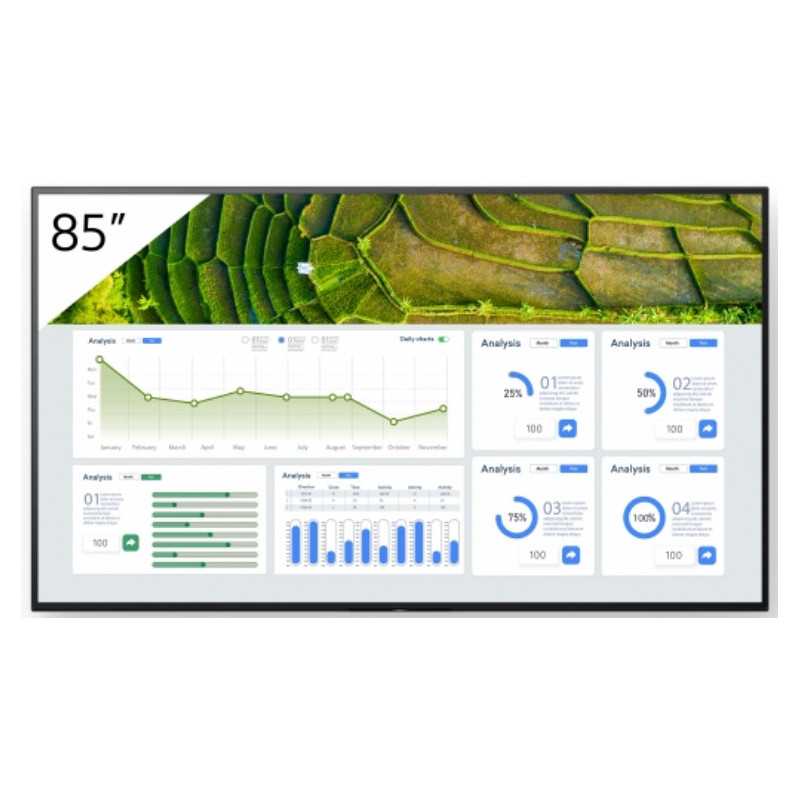 Sony FW-85BZ30L visualizzatore di messaggi Pannello piatto per segnaletica digitale 2,16 m (85") LCD Wi-Fi 440 cd/m² 4K Ultra Sony FW-85BZ30L visualizzatore di messaggi Pannello piatto per segnaletica digitale 2,16 m (85") LCD Wi-Fi 440 cd/m² 4K Ultra