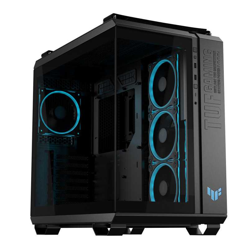 ASUS TUF GAMING GT502 Horizon TG ARGB Black Midi Tower Nero ASUS TUF GAMING GT502 Horizon TG ARGB Black Midi Tower Nero