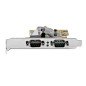 StarTech.com Scheda seriale PCI Express a due porte - Scheda di interfaccia seriale da PCIe a 2x RS232 (DB9)- 21050-PC-SERIAL-LP