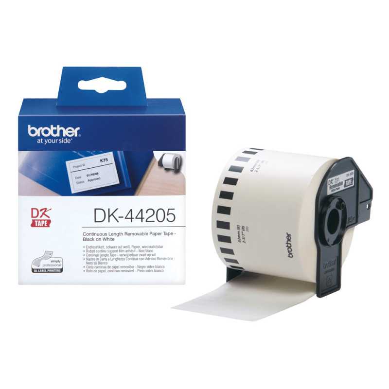 Brother DK-44205 nastro per etichettatrice Nero su bianco DK44205
