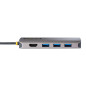 StarTech.com Adattatore Multiporta USB-C HDMI 4K 60Hz, Hub USB-A 5Gbps a 3 Porte , Adattatore USB-C a HDMI c 115B-USBC-MULTIPORT