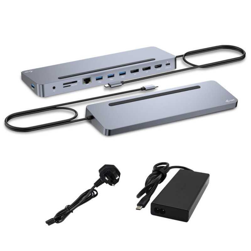 i-tec USB-C Metal Ergonomic 3x 4K Display Docking Station with Power Delivery 100 W + Universal Charger 100 W C31FLAT2PDPRO100W i-tec USB-C Metal Ergonomic 3x 4K Display Docking Station with Power Delivery 100 W + Universal Charger 100 W C31FLAT2PDPRO100W