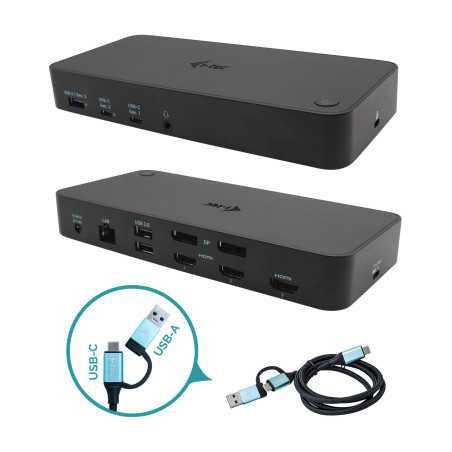 i-tec USB 3.0 / USB-C / Thunderbolt, 3x 4K Docking Station + Power Delivery 100W CATRIPLEDOCKPDPROIT