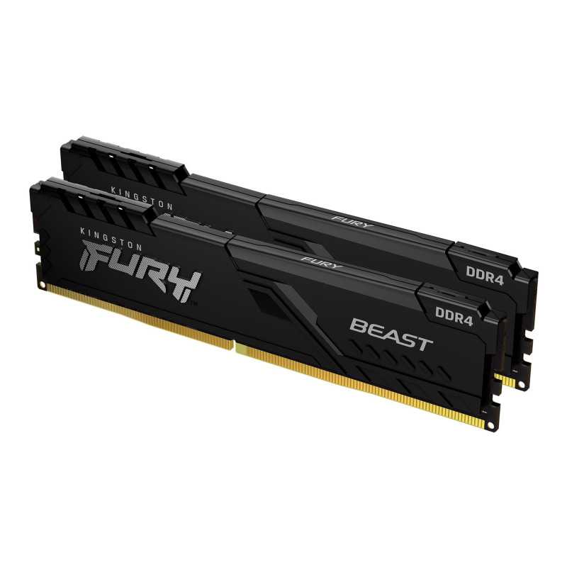 Kingston Technology FURY Beast 32GB 3200MT/s DDR4 CL16 DIMM (Kit da 2) Black KF432C16BBK2/32