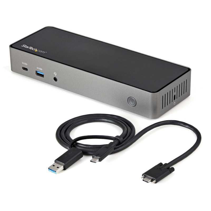 StarTech.com USB-C e USB-A Dock - Docking station universale triplo monitor DisplayPort e HDMI 4K 60Hz - 85W Power  DK31C3HDPDUE