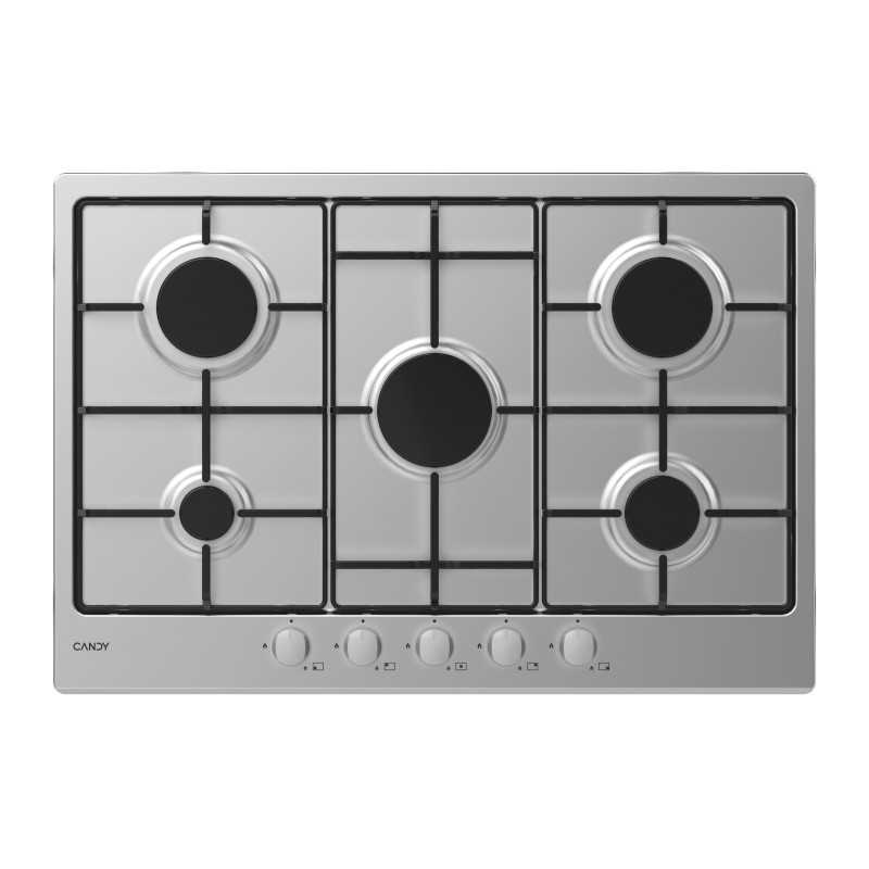 Candy Timeless CHW7X Acciaio inox Da incasso Gas 5 Fornello(i)