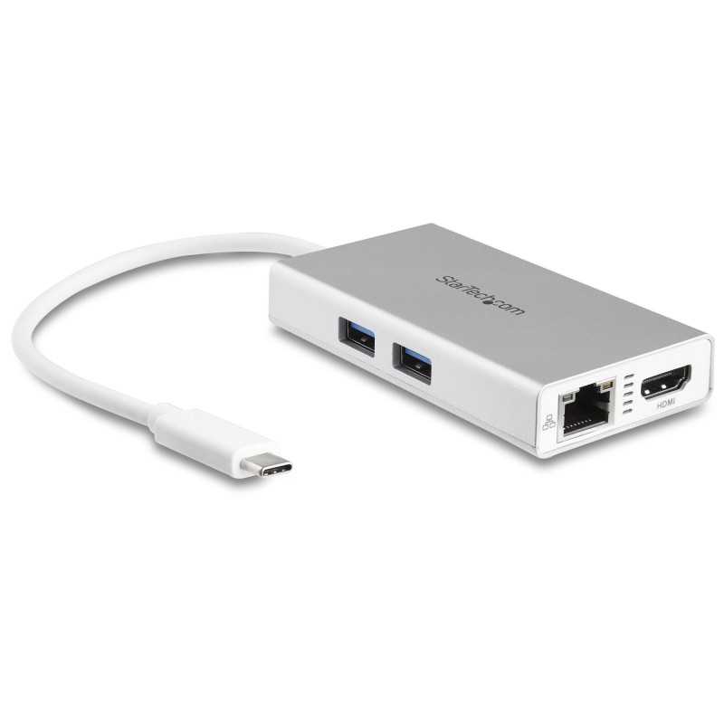 StarTech.com Adattatore USB-C Multiporta - Docking Station da viaggio USB-C con HDMI 4K - 60W Alimentazione Pass-Thro DKT30CHPDW StarTech.com Adattatore USB-C Multiporta - Docking Station da viaggio USB-C con HDMI 4K - 60W Alimentazione Pass-Thro DKT30CHPDW