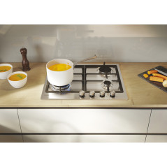 Candy Moderna CHG6BF4WTX Acciaio inox Da incasso 60 cm Gas 4 Fornello(i)