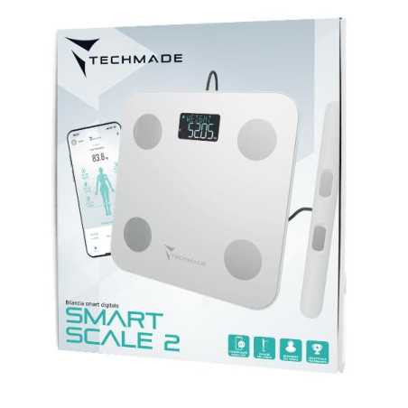 TECHMADE BILANCIA BODY FAT CON 8 ELETTRODI IMPENDEZIOMETRICA