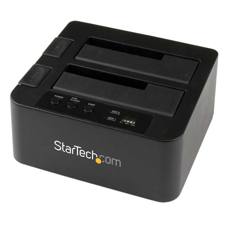StarTech.com Docking Station per Hard Disk a 2 Slot - Duplicatore Standalone USB 3.0 (5 Gbps)/eSATA per SSD/HDD SATA SDOCK2U33RE