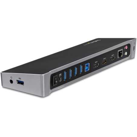 StarTech.com Docking station USB 3.0 a tre monitor - 1x HDMI - 2x DisplayPort - Dock portatile con Hub USB integrat USB3DOCKH2DP