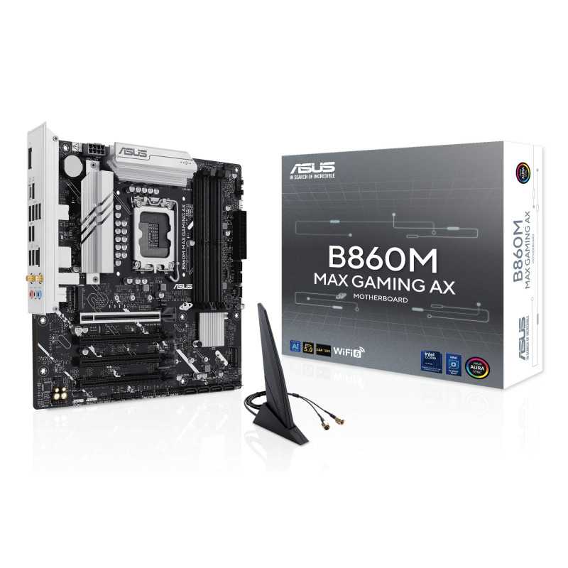 ASUS B860M MAX GAMING AX Intel B860 LGA 1851 (Socket V1) micro ATX ASUS B860M MAX GAMING AX Intel B860 LGA 1851 (Socket V1) micro ATX