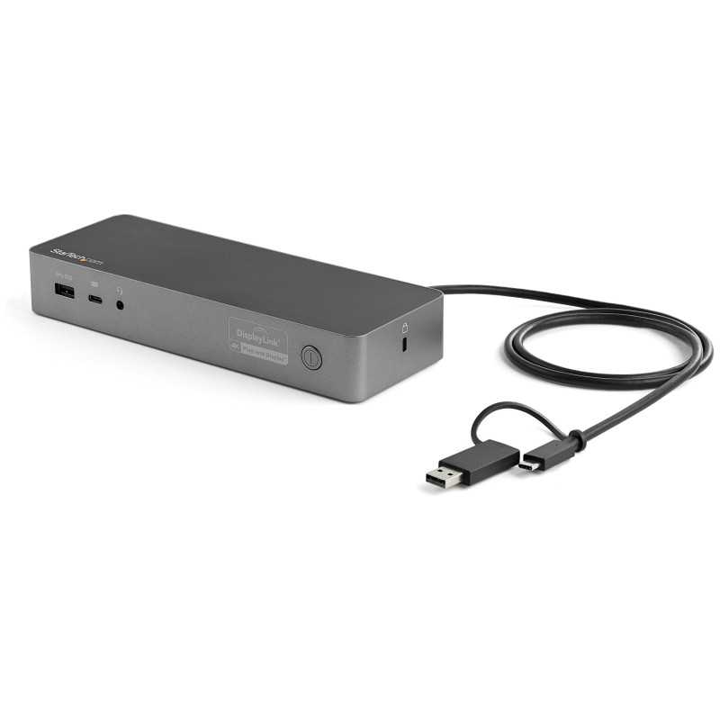 StarTech.com Docking station USB-C e USB-A - Docking station universale per portatili, doppio 4K DP e HDMI, 100W PD DK30C2DPEPUE
