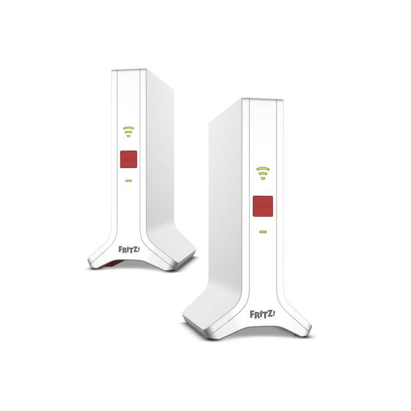 FRITZ!Repeater FRITZ!Mesh 20003110 Set 4200 2-pack Edition International Ripetitore di rete 4200 Mbit/s Rosso, Bianco