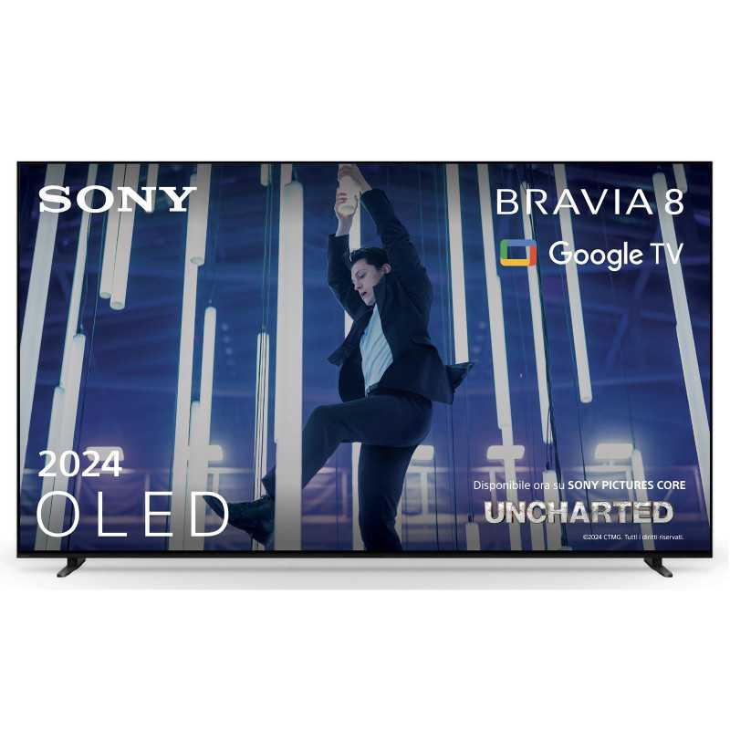 Sony BRAVIA 8 OLED 65 Pollici 4K HDR Google Smart TV (2024) | Gaming Menu per PlayStation 5, IMAX Enhanced, Dolby Vision Atmos,