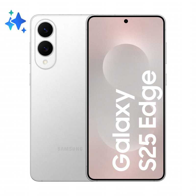 Samsung Galaxy S25 Edge, Smartphone AI, Display 6.7'' QHD+ Dynamic AMOLED 2X, Fotocamera 200MP, RAM 12GB, 512GB, SM-S937BZSGEUE Samsung Galaxy S25 Edge, Smartphone AI, Display 6.7'' QHD+ Dynamic AMOLED 2X, Fotocamera 200MP, RAM 12GB, 512GB, SM-S937BZSGEUE