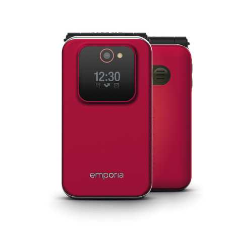 Emporia JOY 7,11 cm (2.8") 87 g Nero, Rosso Telefono di livello base