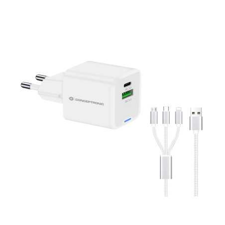 Conceptronic ALTHEA16W Caricabatterie per dispositivi mobili Universale Bianco AC Ricarica rapida Interno