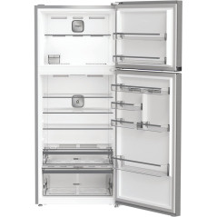 Whirlpool WHD2 6552 X4E Frigorifero doppia porta a libera installazione, Dual no frost, 78cm, Classe E, Pearl Inox, 37 dbA, h