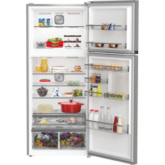 Whirlpool WHD2 6552 X4E Frigorifero doppia porta a libera installazione, Dual no frost, 78cm, Classe E, Pearl Inox, 37 dbA, h