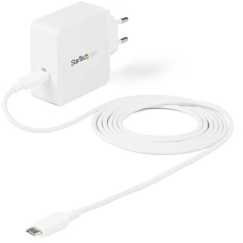 StarTech.com Caricatore USB C da parete - Alimentatore USB C per laptop 60W PD - Cavo da 2 m - Adattatore di alimentazio WCH1CEU