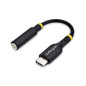 StarTech.com Adattatore Audio da USB-C a Jack 3,5 mm - Dongle USB Type-C a Jack TRRS per Cuffie e Auricolari, DAC Hi- USBCAUDIO2